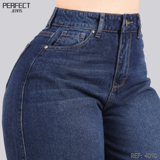 Jeans Wide Leg Rígido Tiro Alto 4010