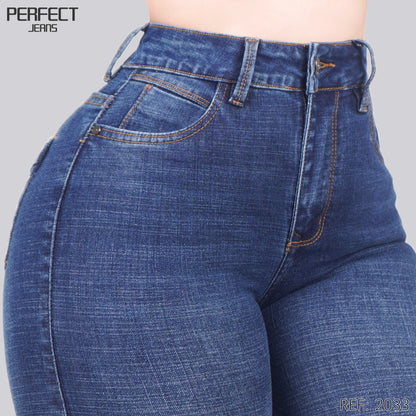 Jeans Skinny Flare Tiro Alto 2033