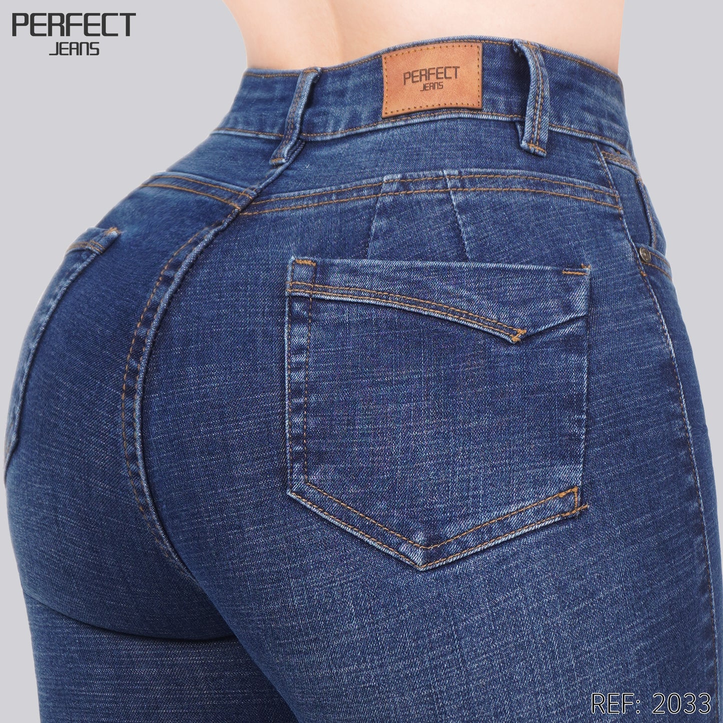 Jeans Skinny Flare Tiro Alto 2033