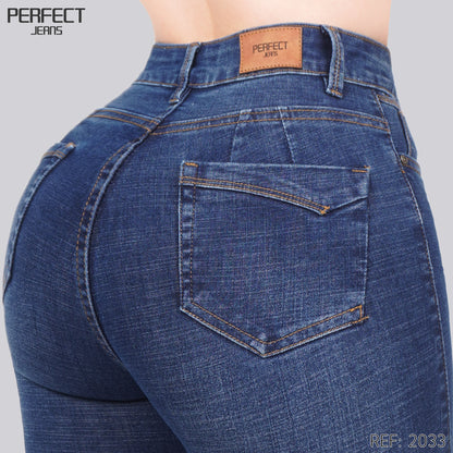 Jeans Skinny Flare Tiro Alto 2033
