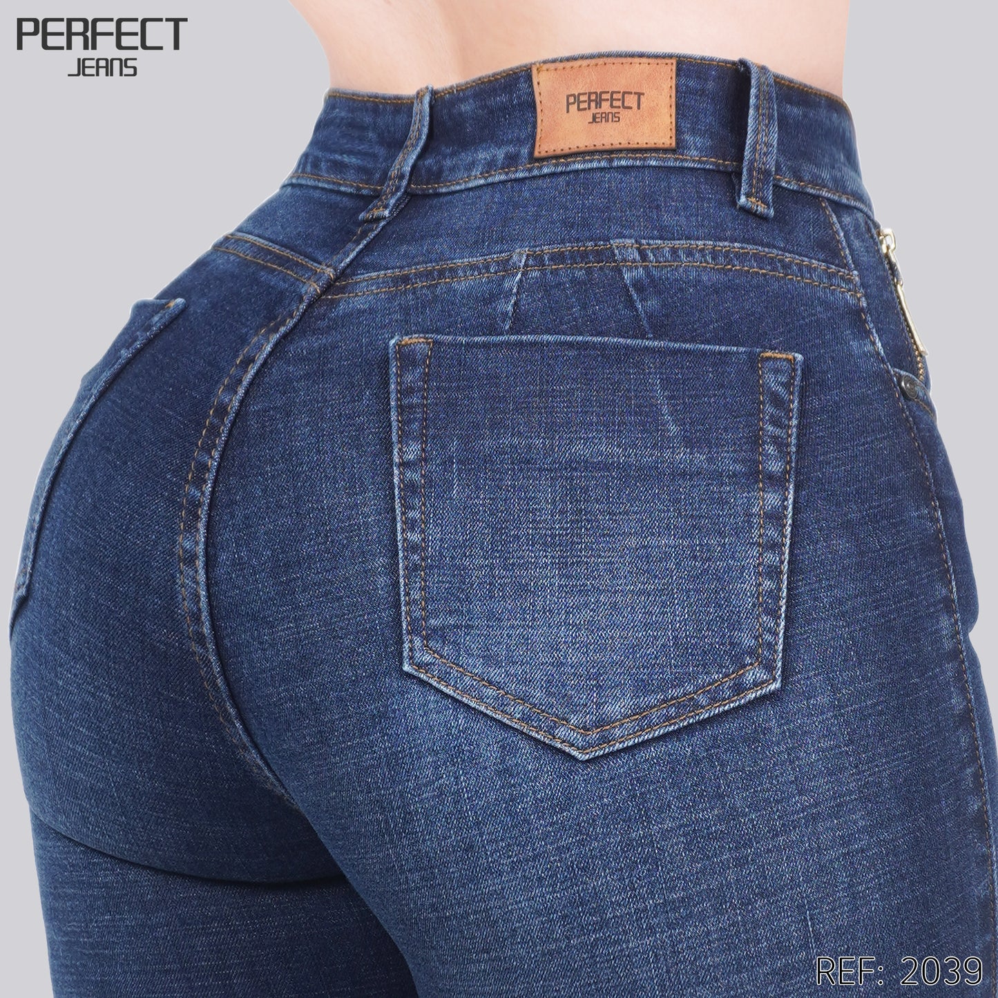 Jeans Skinny Flare Tiro Alto 2039