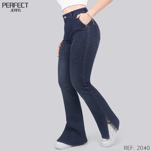 Jeans Skinny Flare Tiro Alto 2040