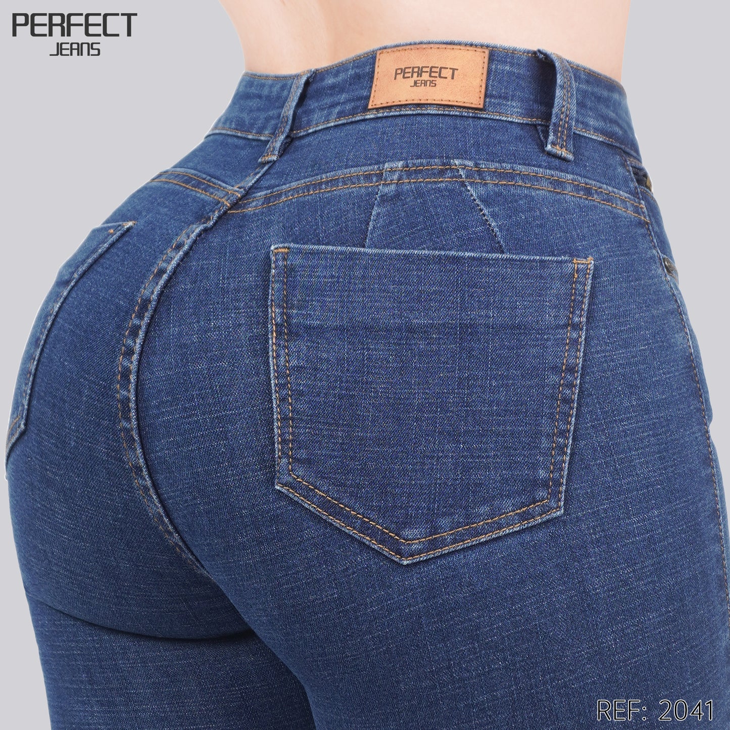 Jeans Skinny Flare Tiro Alto 2041
