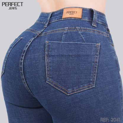 Jeans Skinny Flare Tiro Alto 2041