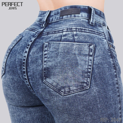 Jeans Skinny Flare Tiro Alto 2043