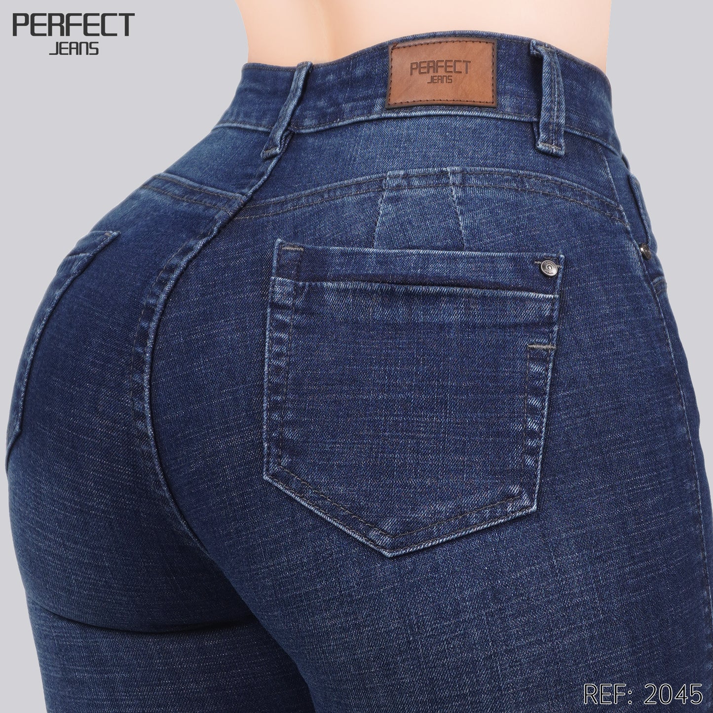 Jeans Skinny Flare Tiro Alto 2045