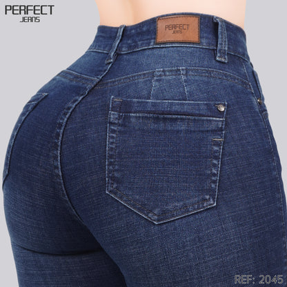 Jeans Skinny Flare Tiro Alto 2045