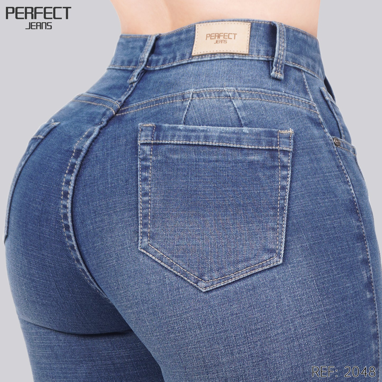 Jeans Skinny Flare Tiro Alto 2048