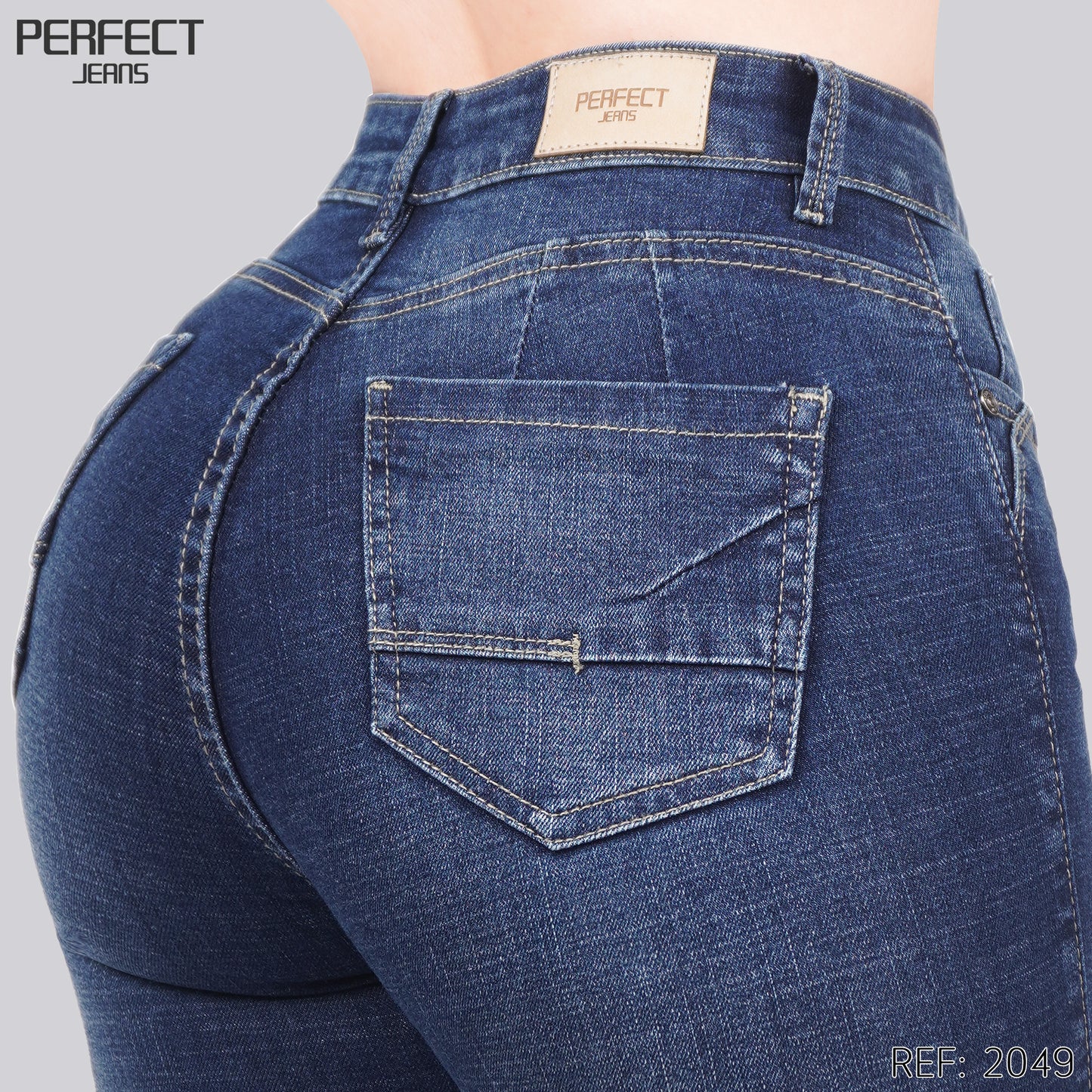 Jeans Skinny Flare Tiro Alto 2049