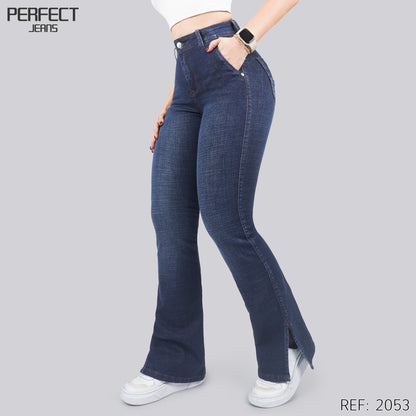 Jeans Skinny Flare Tiro Alto 2053
