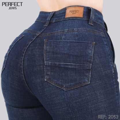 Jeans Skinny Flare Tiro Alto 2053