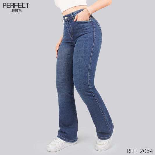 Jeans Skinny Flare Tiro Alto 2054