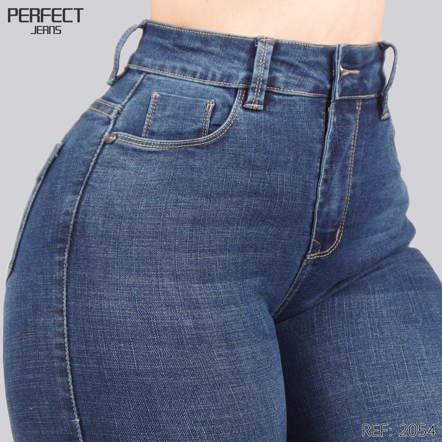 Jeans Skinny Flare Tiro Alto 2054