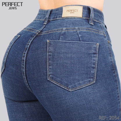 Jeans Skinny Flare Tiro Alto 2054
