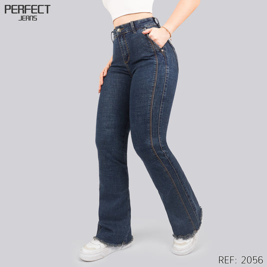 Jeans Skinny Flare Tiro Alto 2056