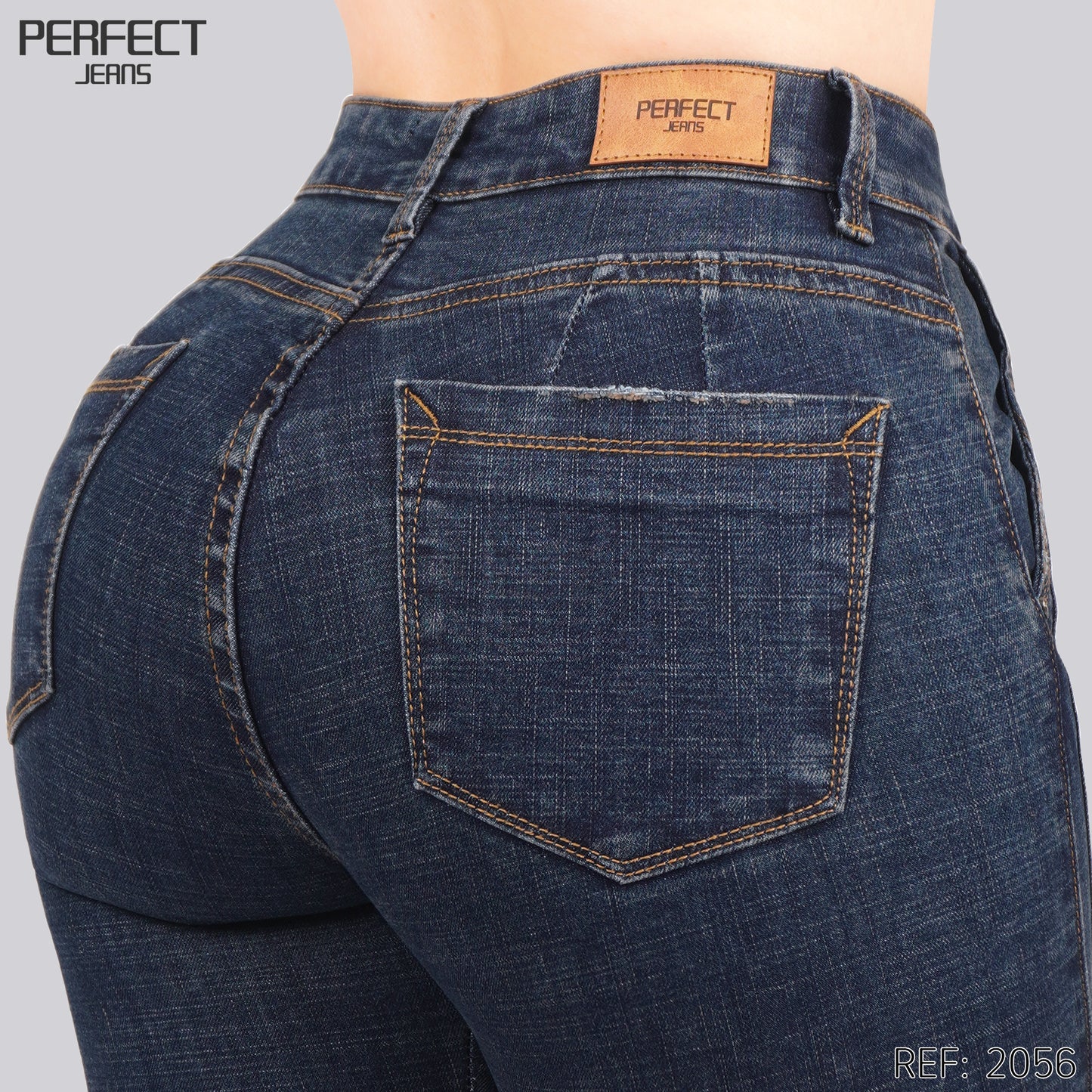 Jeans Skinny Flare Tiro Alto 2056