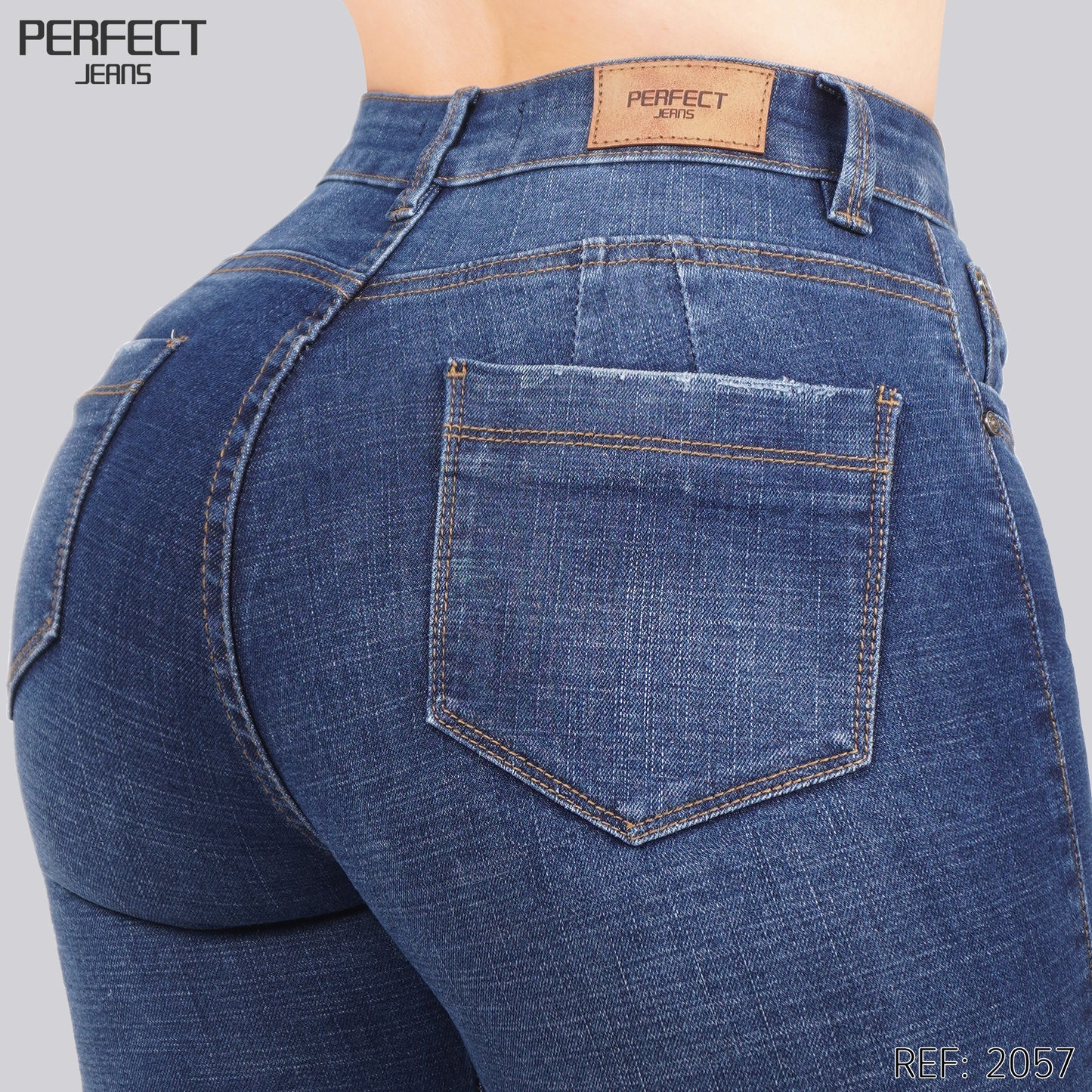 Jeans Skinny Flare Tiro Alto 2057