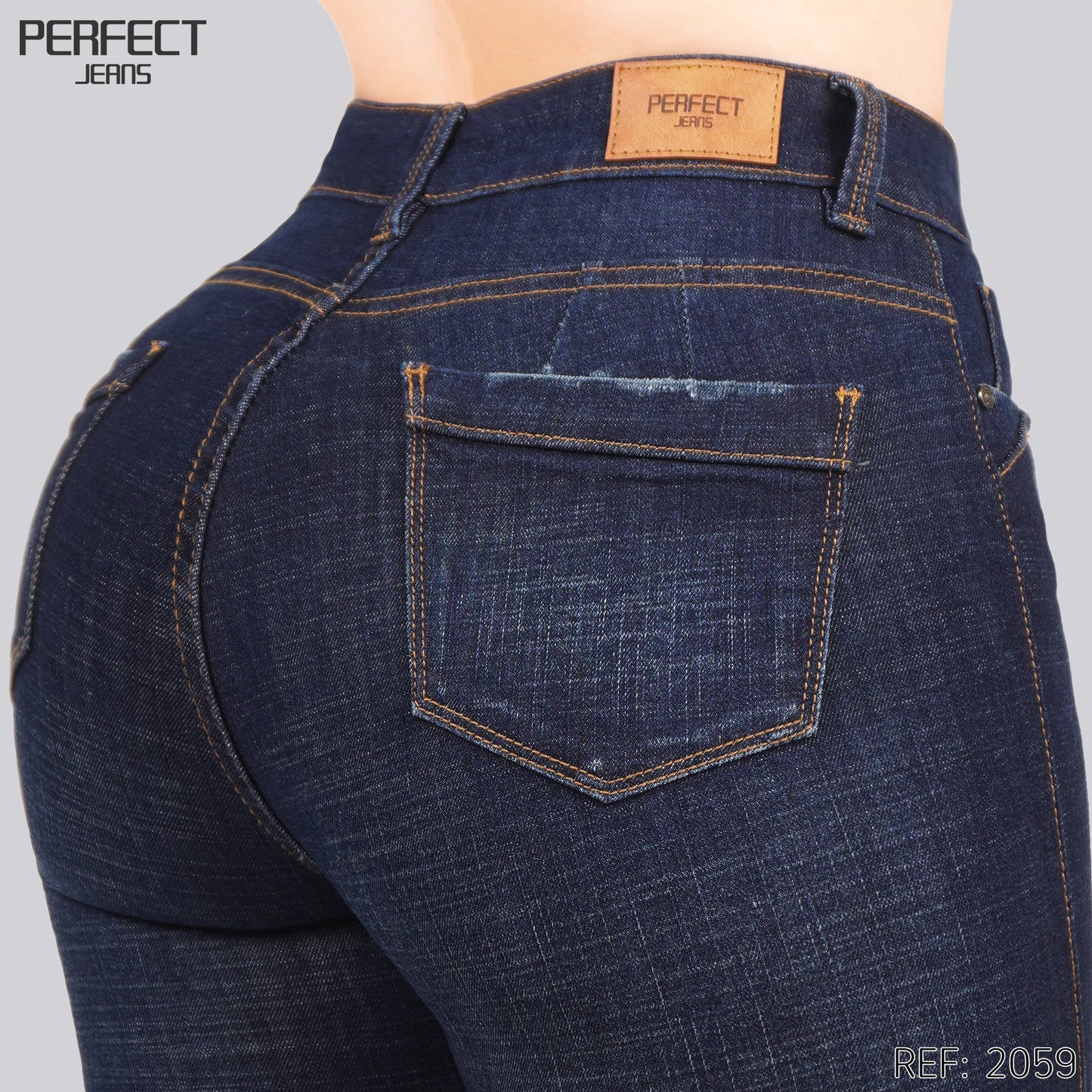 Jeans Skinny Flare Tiro Alto 2059