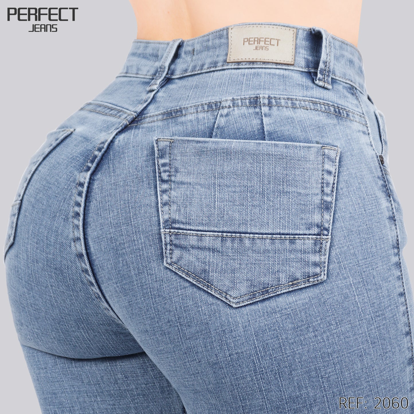 Jeans Skinny Flare Tiro Alto 2060