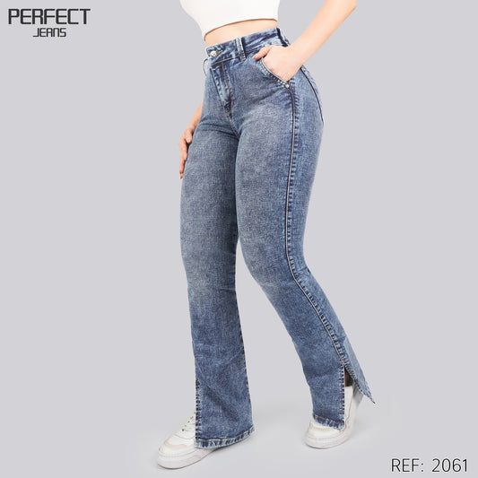 Jeans Skinny Flare Tiro Alto 2061