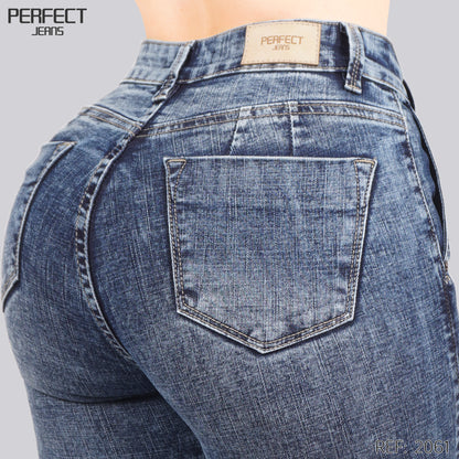 Jeans Skinny Flare Tiro Alto 2061