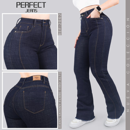 Jeans Skinny Flare Tiro Alto 2062