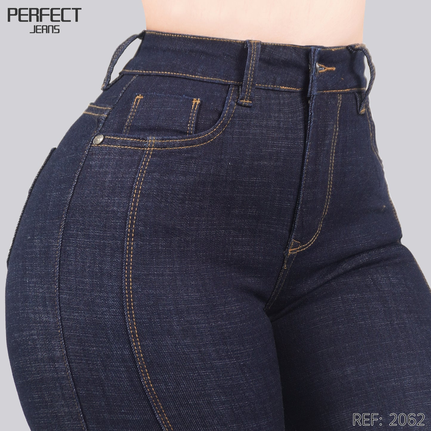 Jeans Skinny Flare Tiro Alto 2062