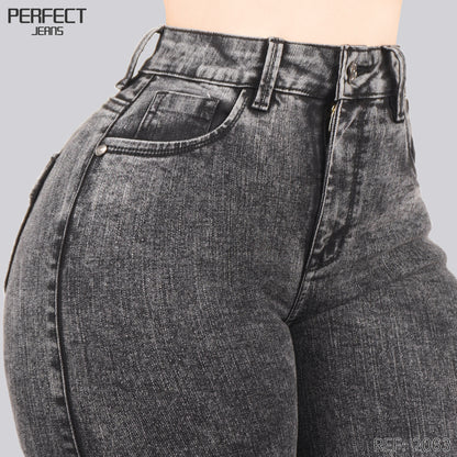 Jeans Skinny Flare Tiro Alto 2063