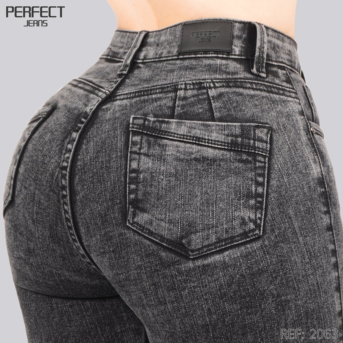 Jeans Skinny Flare Tiro Alto 2063
