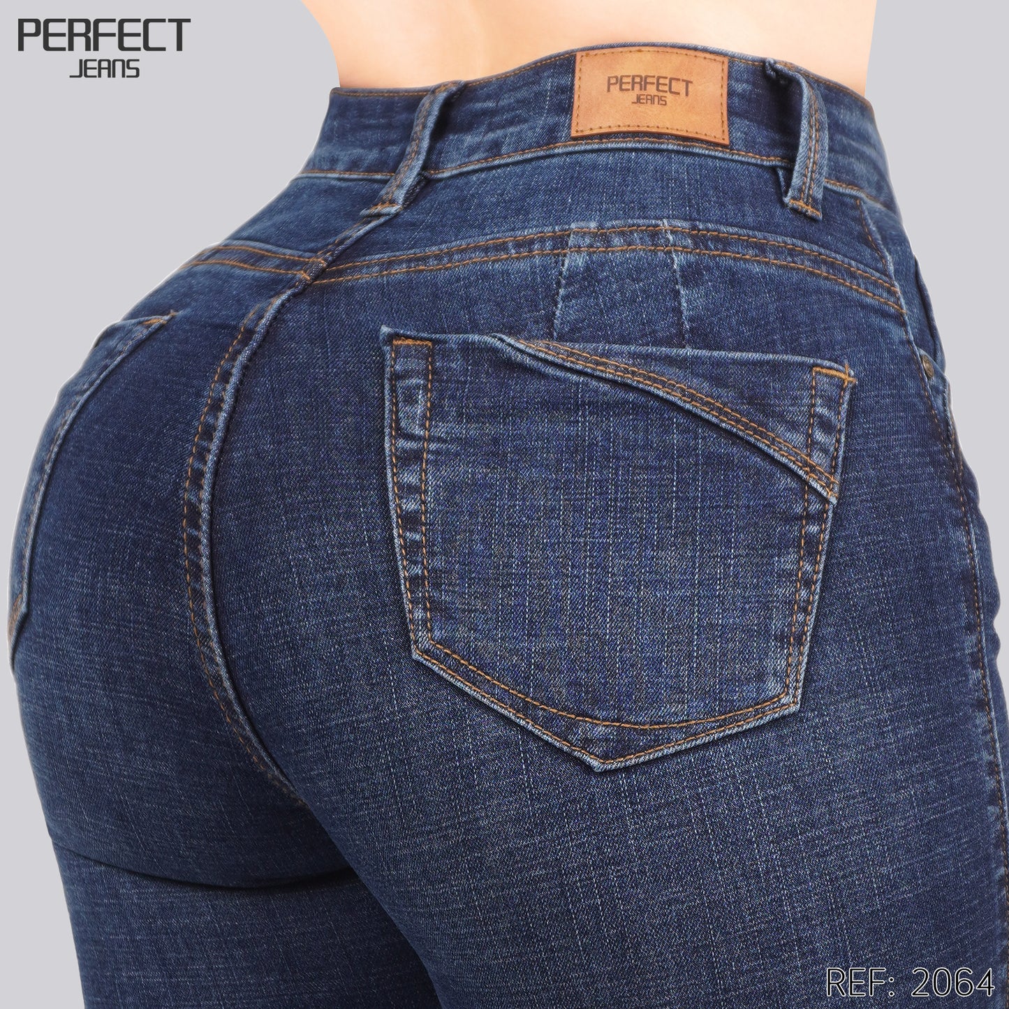 Jeans Skinny Flare Tiro Alto 2064