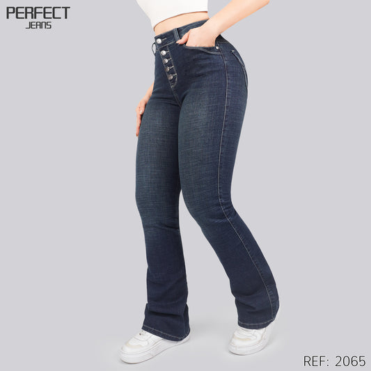 Jeans Skinny Flare Tiro Alto 2065