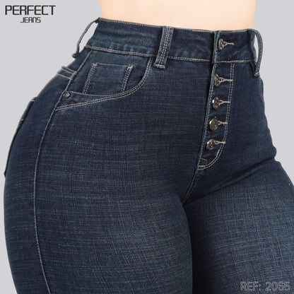 Jeans Skinny Flare Tiro Alto 2065