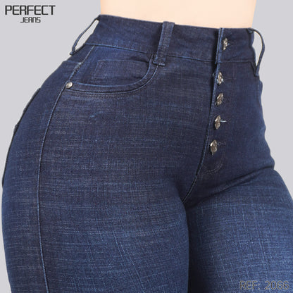 Jeans Skinny Flare Tiro Alto 2066