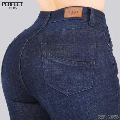 Jeans Skinny Flare Tiro Alto 2066