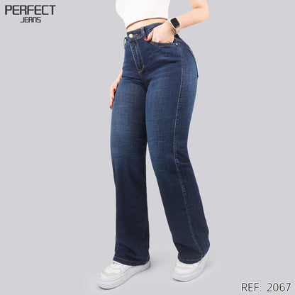 Jeans Skinny Flare Tiro Alto 2067