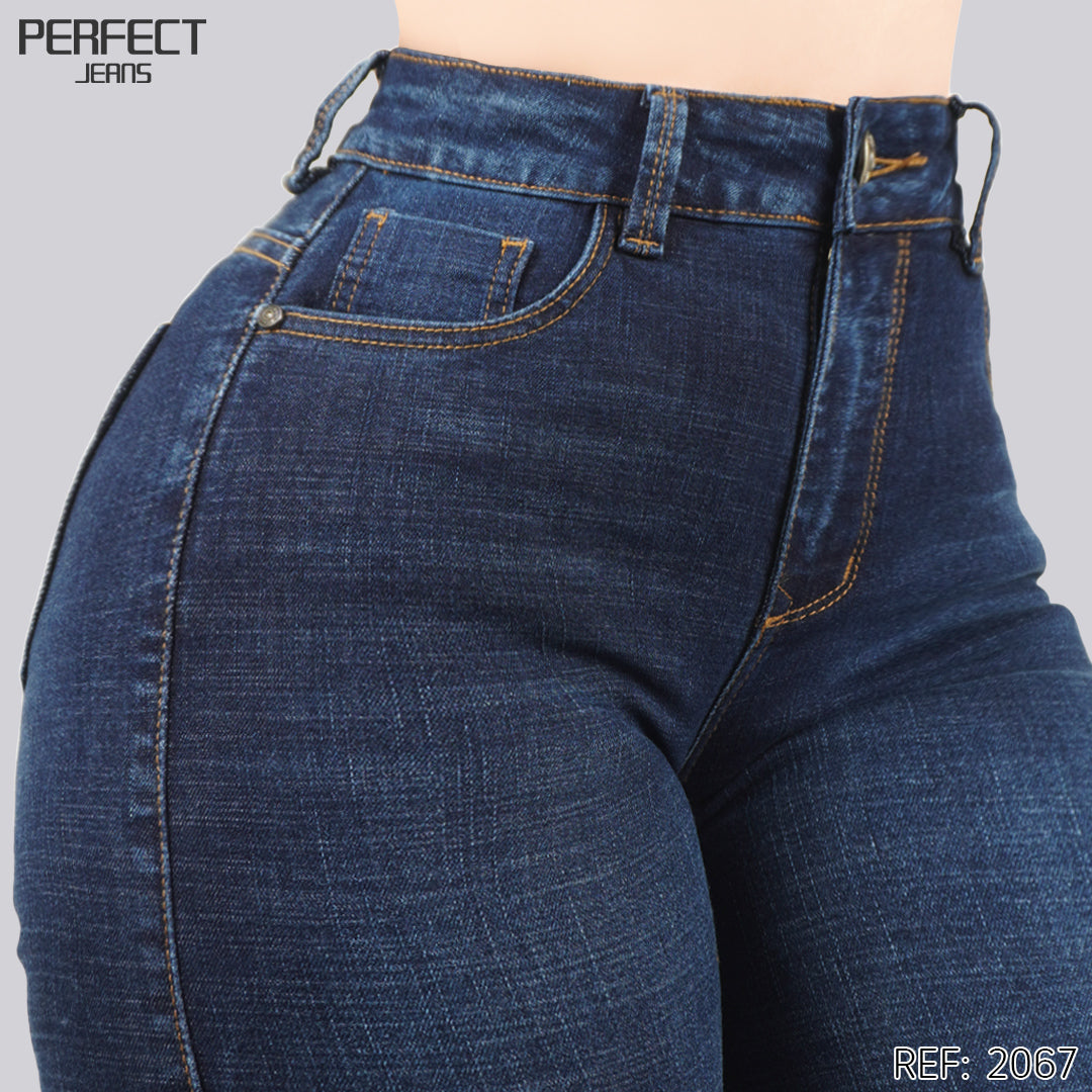 Jeans Skinny Flare Tiro Alto 2067