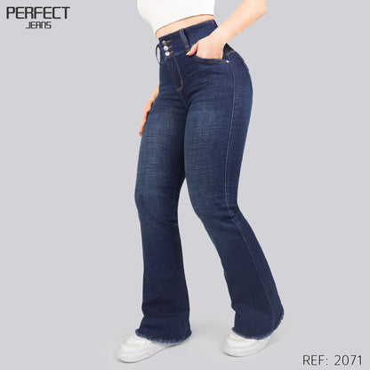 Jeans Skinny Flare Tiro Alto 2071
