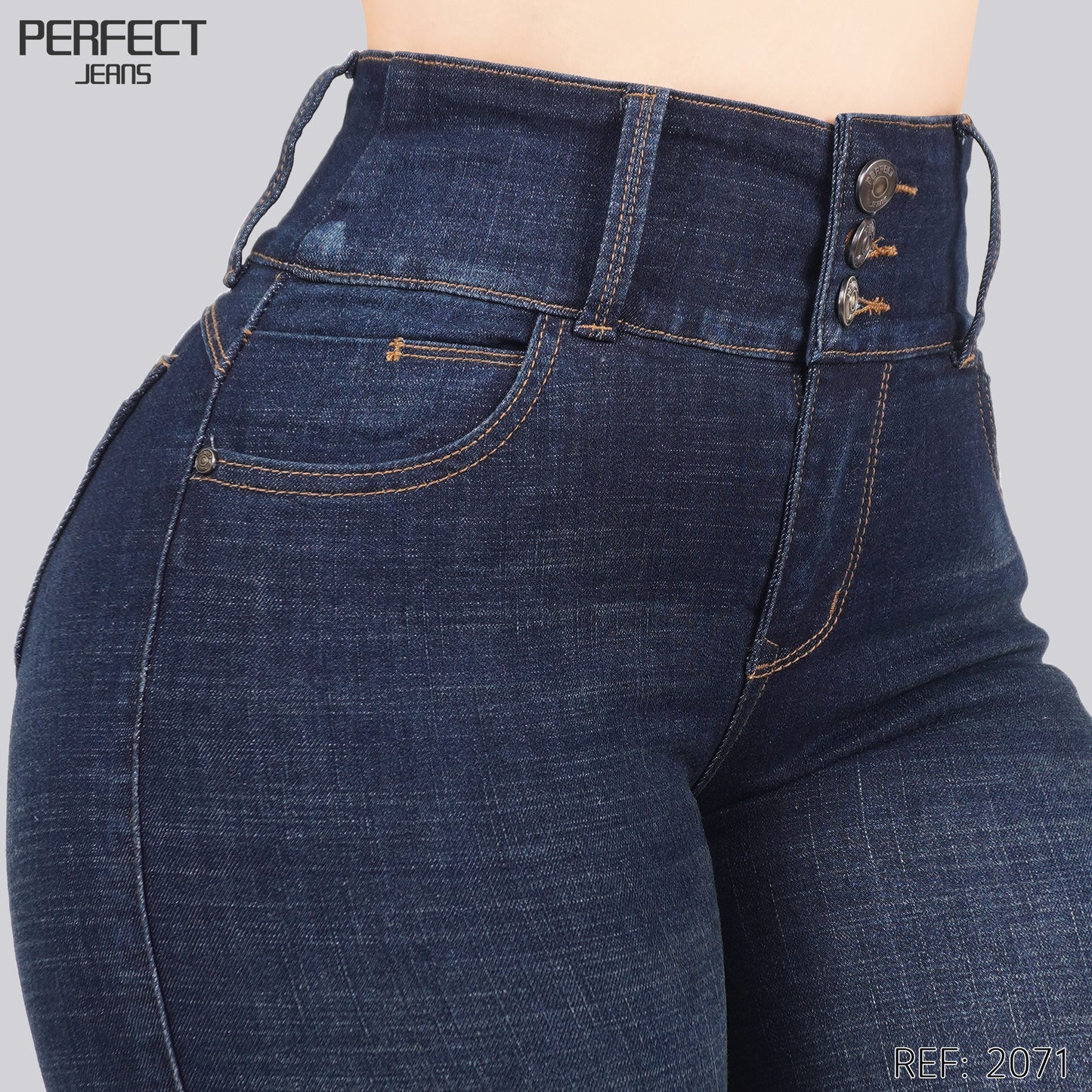 Jeans Skinny Flare Tiro Alto 2071