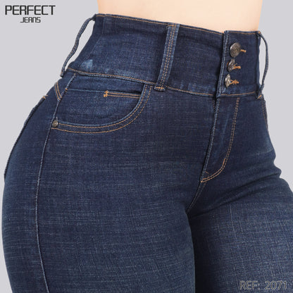 Jeans Skinny Flare Tiro Alto 2071