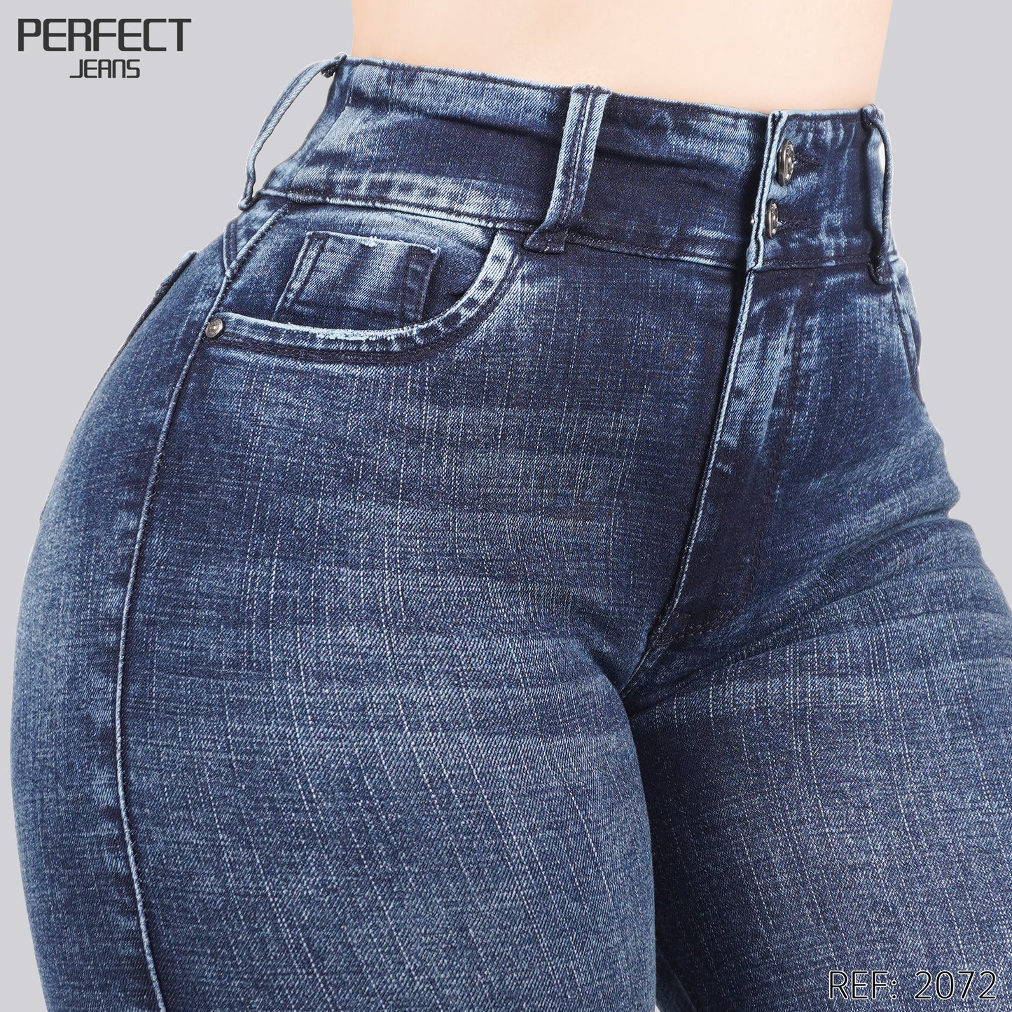 Jeans Skinny Flare Tiro Alto 2072