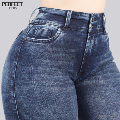 Jeans Skinny Flare Tiro Alto 2072