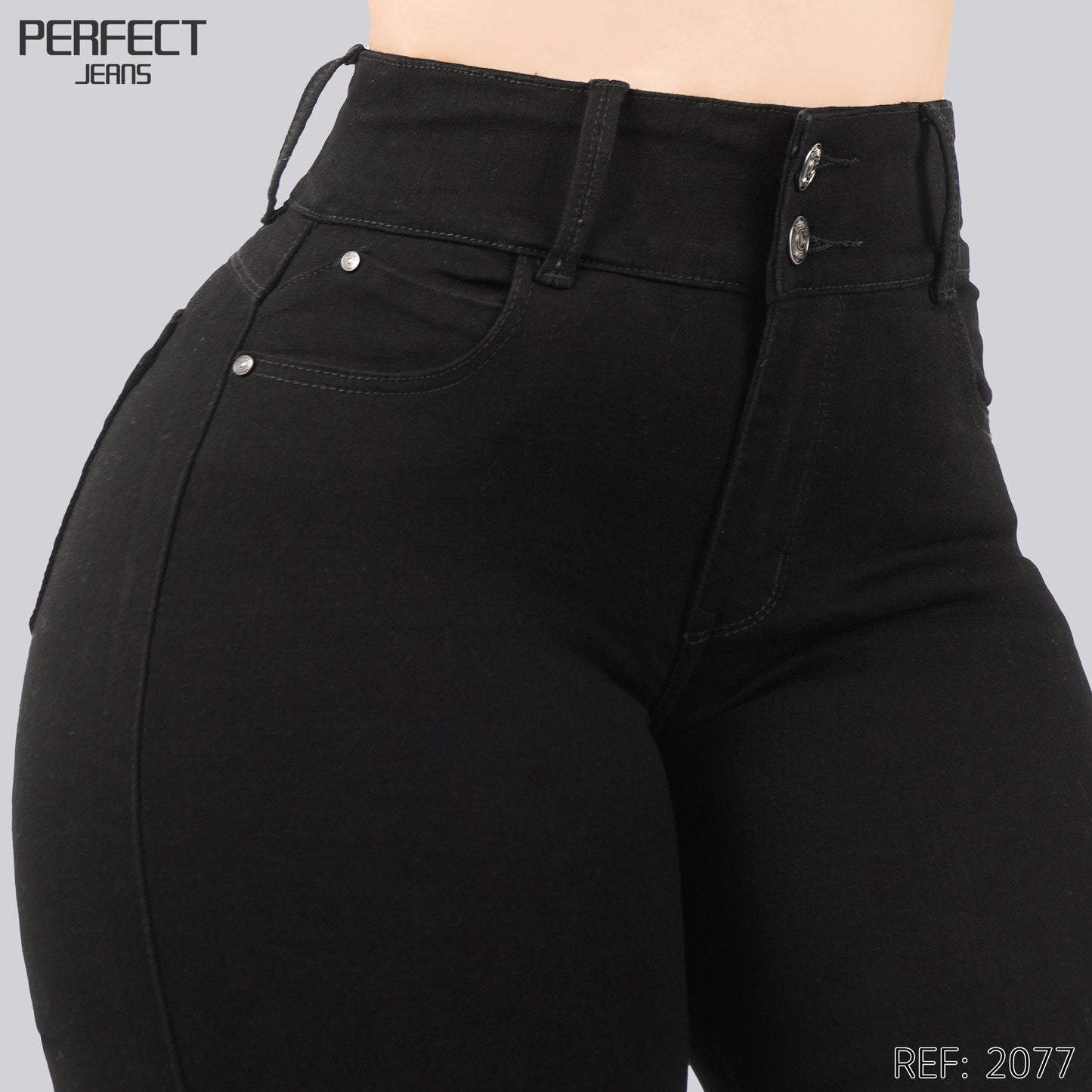 Jeans Skinny Flare Tiro Alto 2077