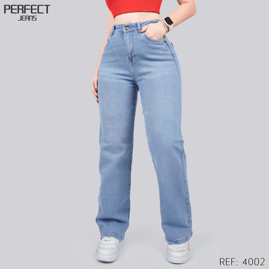 Jeans Bota Recta Tiro Alto 4002