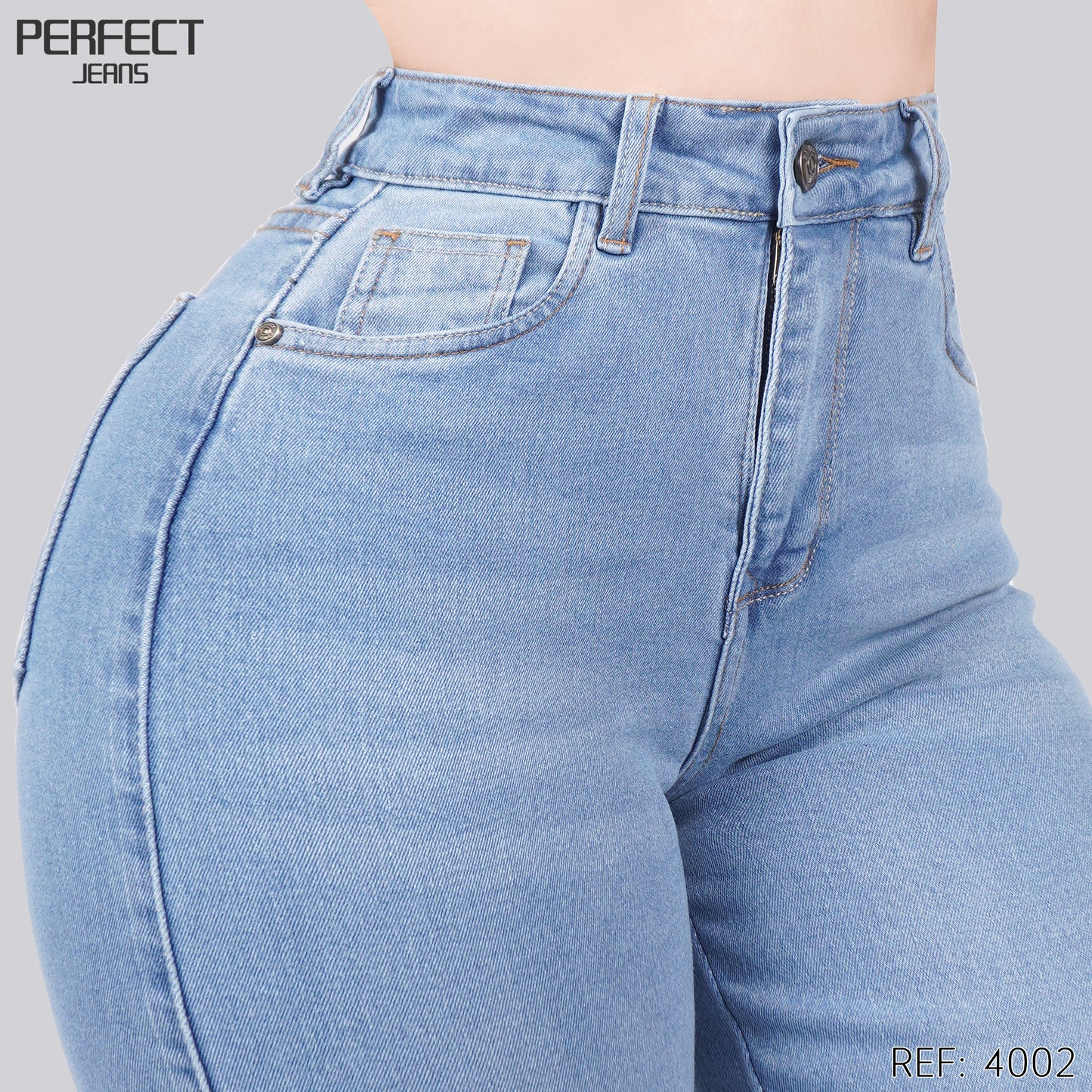 Jeans Bota Recta Tiro Alto 4002