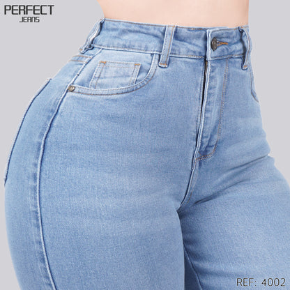 Jeans Bota Recta Tiro Alto 4002