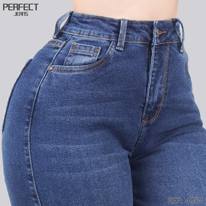 Jeans Mom Fit Tiro Alto 4004