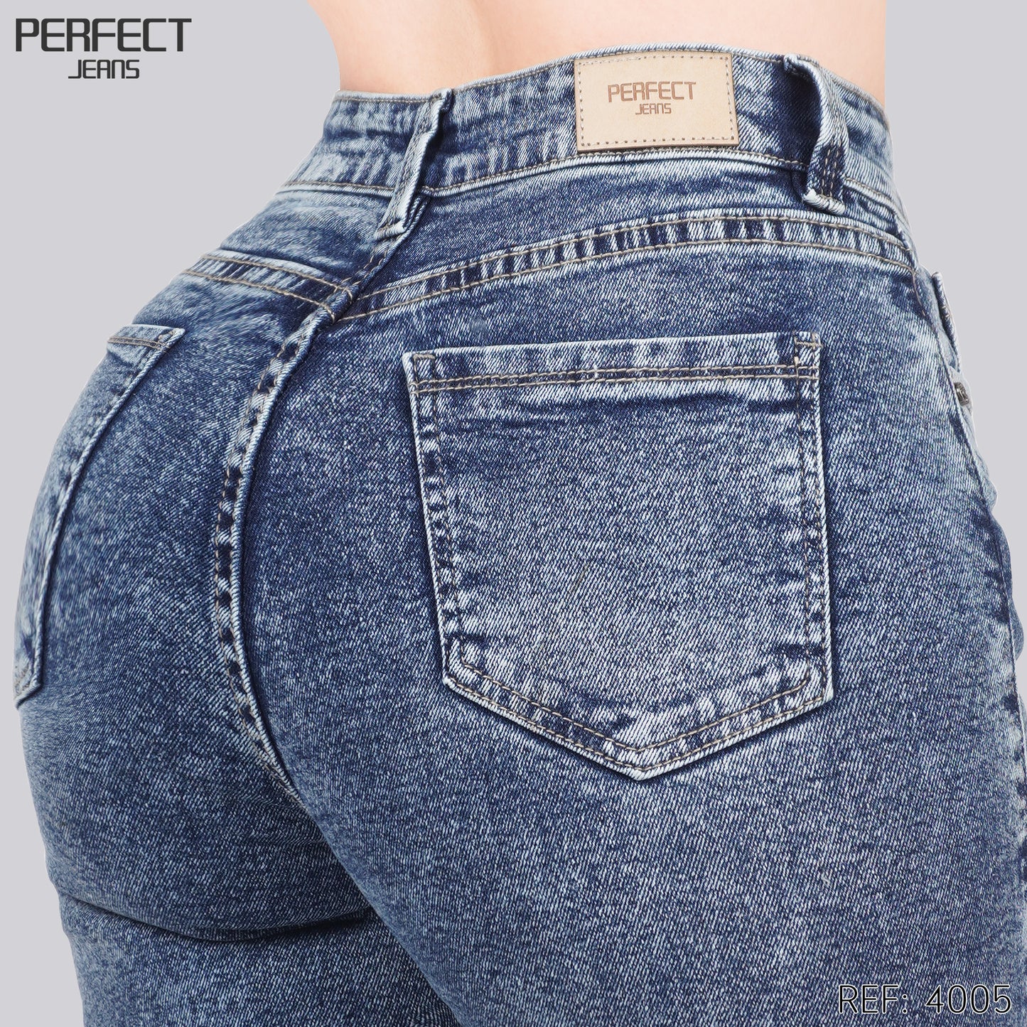 Jeans Mom Fit Tiro Alto 4005