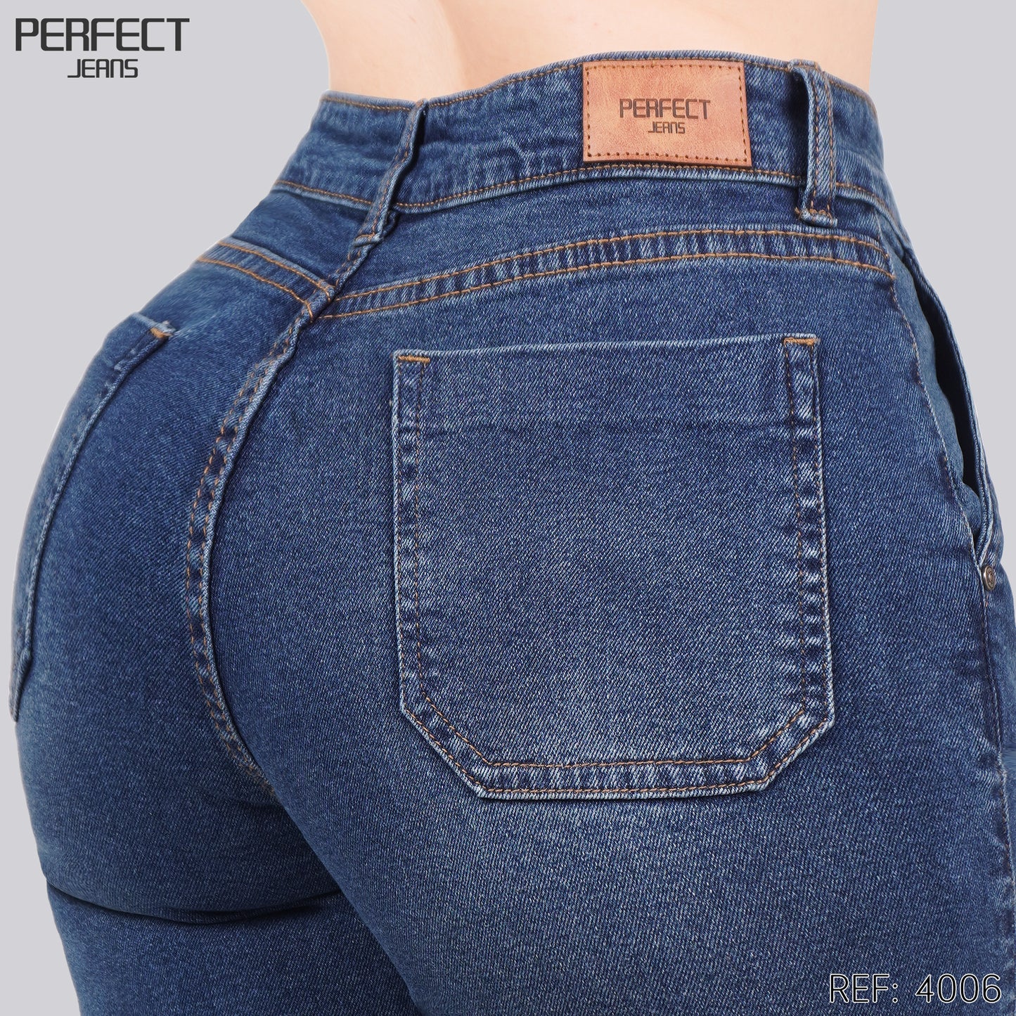 Jeans Mom Fit Tiro Alto 4006