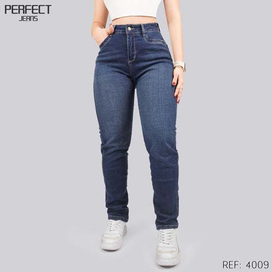 Jeans Mom Fit Tiro Alto 4009