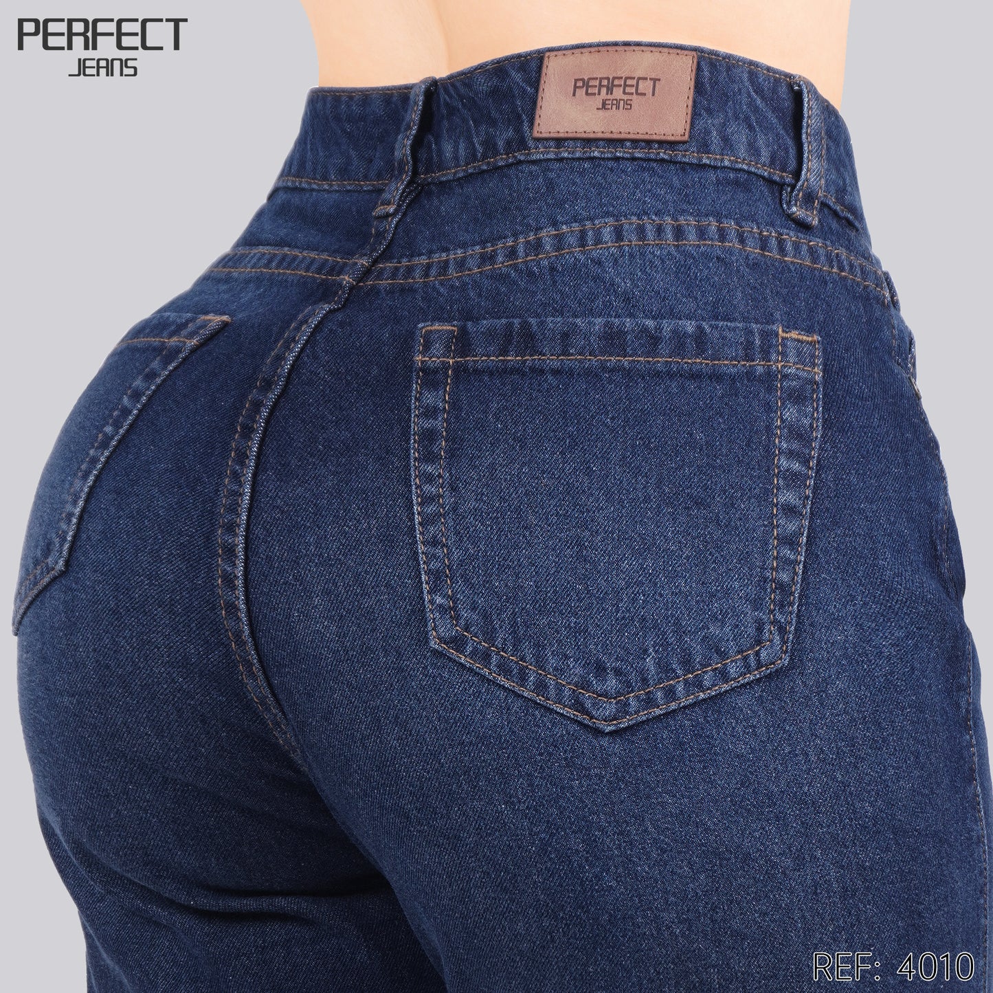 Jeans Wide Leg Rígido Tiro Alto 4010